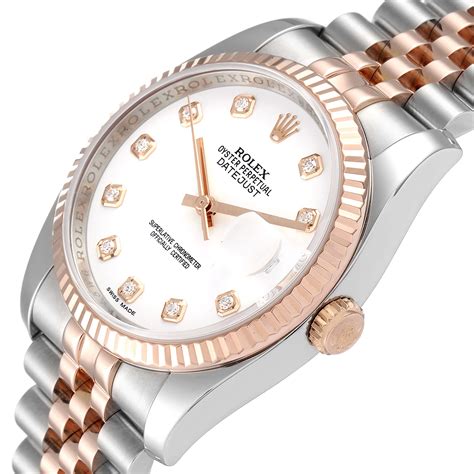 rolex rose gold datejust diamond|rolex datejust 36 everose gold.